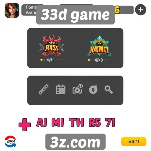 Interface do usuário no 33d game é otimizada